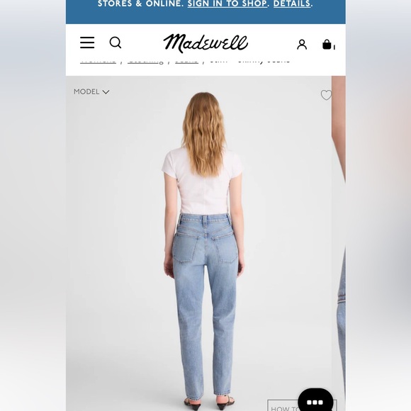 Madewell jeans, medium blue with distressing - Picture 4 of 7